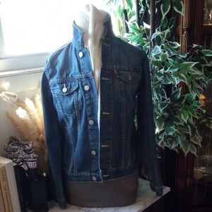 Levi's Light Blue Authentic Unisex Custom Made Pug Denim Jacket
